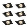 Set mit 6 Einbaustrahlern schwarz AR111 verstellbar - Oneon