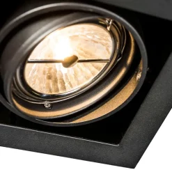 Set mit 6 Einbaustrahlern schwarz AR111 verstellbar - Oneon