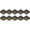 Set mit 10 Einbaustrahlern schwarz verstellbar - Qure