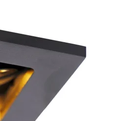 Set mit 10 Einbaustrahlern schwarz verstellbar - Qure