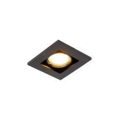 Set mit 10 Einbaustrahlern schwarz verstellbar - Qure