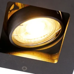 Set mit 10 Einbaustrahlern schwarz verstellbar - Qure