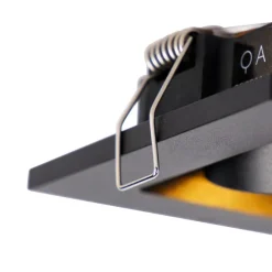 Set mit 10 Einbaustrahlern schwarz verstellbar - Qure