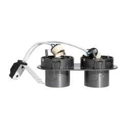 Set mit 6 Einbaustrahlern Gunmetal GU10 50mm 2-Lichter - Installa
