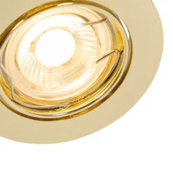 Set mit 6 Einbaustrahlern Messing GU10 35 mm - Edu