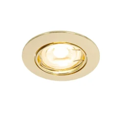 Set mit 6 Einbaustrahlern Messing GU10 35 mm - Edu