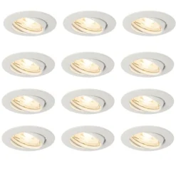 Set mit 12 Einbaustrahlern weiß GU10 35 mm - Edu