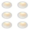 Set mit 6 Einbaustrahlern weiß GU10 35mm IP44 - Dept