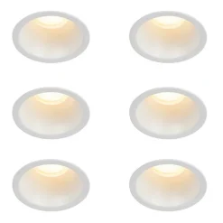 Set mit 6 Einbaustrahlern weiß GU10 35mm IP44 - Dept