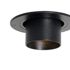 Set mit 6 Einbaustrahlern schwarz GU10 35mm rund schwenkbar - Installa