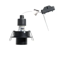 Set mit 6 Einbaustrahlern schwarz GU10 35mm rund schwenkbar - Installa