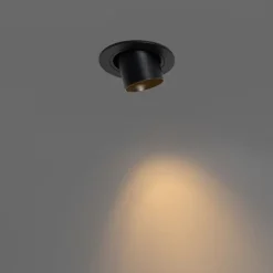 Set mit 6 Einbaustrahlern schwarz GU10 35mm rund schwenkbar - Installa