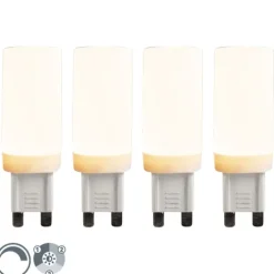 Set mit 4 G9 3-stufig dimmbaren LED-Lampen 4,5 W 500 lm 2700 K