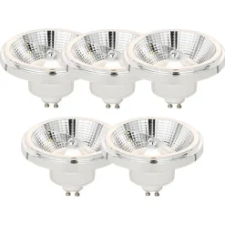 Set mit 5 GU10 dimmbare LED-Lampe AR111 weiß 11W 810 lm 2700K