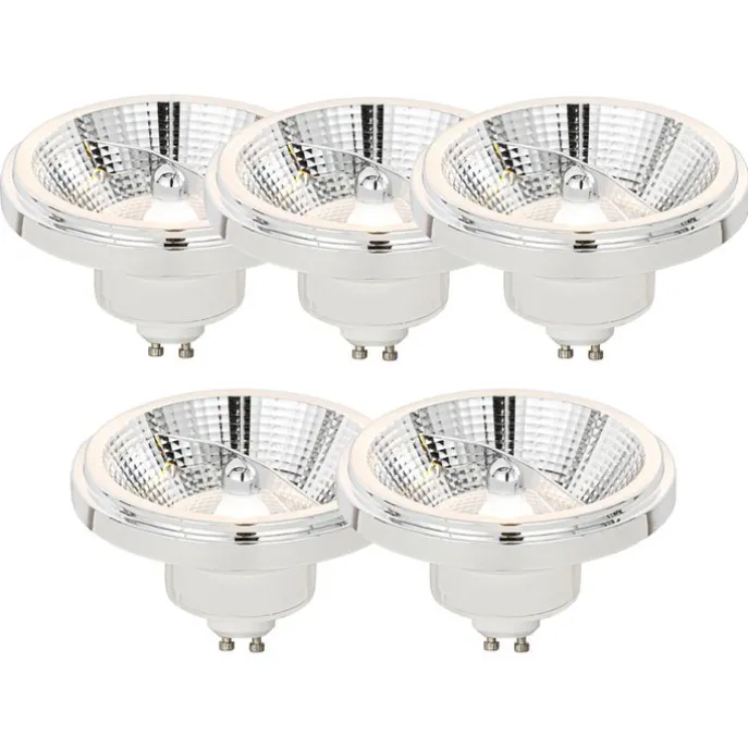 Set mit 5 GU10 dimmbare LED-Lampe AR111 weiß 11W 810 lm 2700K