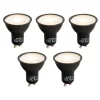Set mit 5 GU10 LED-Lampe schwarz 7W 610 lm 3000K