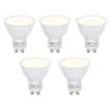 Set mit 5 GU10 LED-Lampen mit Dämmerungssensor 5W 380lm 2700K