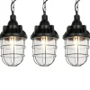 Set mit 3 Industrie-Hängelampen schwarz - Cabin