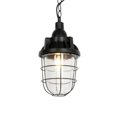 Set mit 3 Industrie-Hängelampen schwarz - Cabin