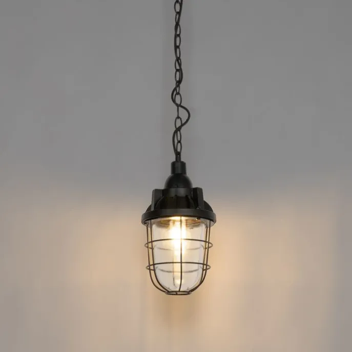 Set mit 3 Industrie-Hängelampen schwarz - Cabin