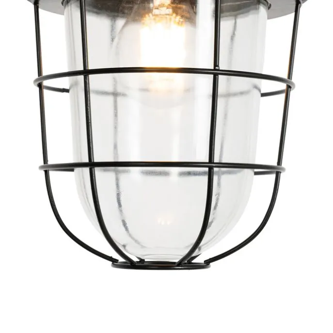 Set mit 3 Industrie-Hängelampen schwarz - Cabin