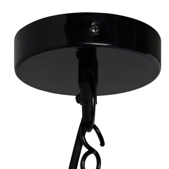 Set mit 2 industriellen Hängelampen schwarz - Warrior