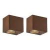 Set mit 2 industriellen Wandleuchten rostbraun IP44 - Baleno I.