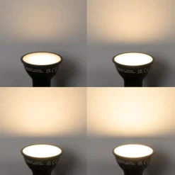 Set mit 5 Intelligente dimmbare GU10-LED-Lampe schwarz 7W 600 lm 3000K