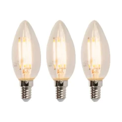 Set mit 3 LED E14 dimmbaren Kerzenlampen B35 5W 380lm 2700K