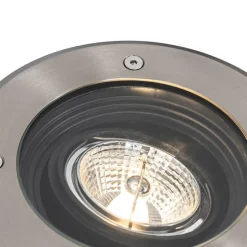 Set mit 6 modernen Außen-Bodenscheinwerfern Stahl AR70 verstellbar IP65 - Delux