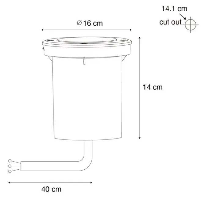 Set mit 6 modernen Außen-Bodenscheinwerfern Stahl AR70 verstellbar IP65 - Delux
