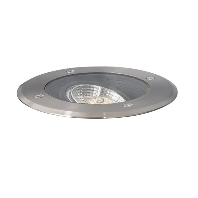 Set mit 6 modernen Außen-Bodenscheinwerfern Stahl AR70 verstellbar IP65 - Delux