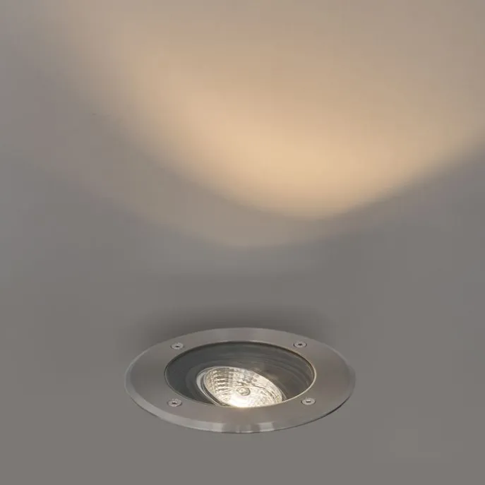 Set mit 6 modernen Außen-Bodenscheinwerfern Stahl AR70 verstellbar IP65 - Delux