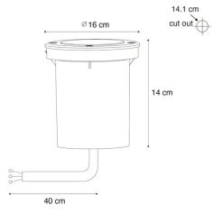 Set mit 6 modernen Außen-Bodenscheinwerfern schwarz AR70 einstellbar IP65 - Delux