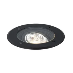 Set mit 6 modernen Außen-Bodenscheinwerfern schwarz AR70 einstellbar IP65 - Delux