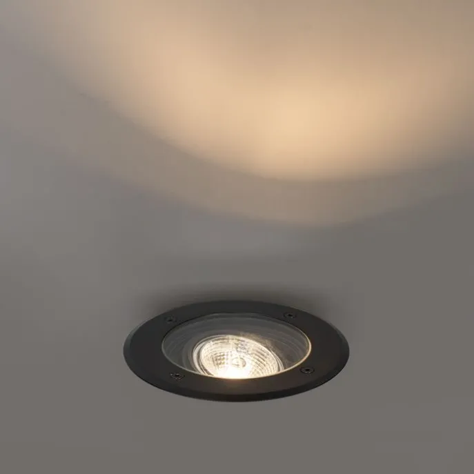 Set mit 6 modernen Außen-Bodenscheinwerfern schwarz AR70 einstellbar IP65 - Delux