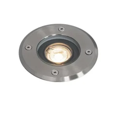 Set mit 6 modernen Außen-Bodenspots Stahl 35 mm verstellbar IP65 - Delux