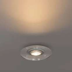 Set mit 6 modernen Außen-Bodenspots Stahl 35 mm verstellbar IP65 - Delux