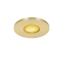 Set mit 6 modernen Badezimmer-Einbaustrahlern Gold IP54 - Shed Honey