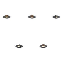 Set mit 5 modernen Bodeneinbaustrahlern schwarz inkl. LED IP67 - Linsey