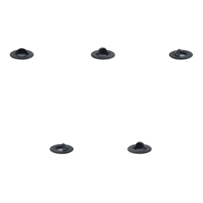 Set mit 5 modernen Bodeneinbaustrahlern schwarz inkl. LED IP67 - Linsey