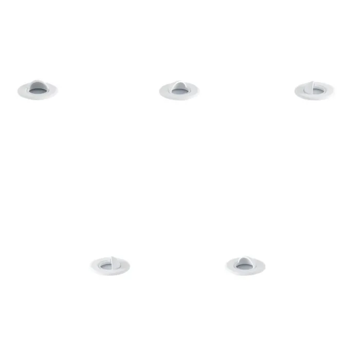 Set mit 5 modernen Bodeneinbaustrahlern weiß inkl. LED IP67 - Linsey