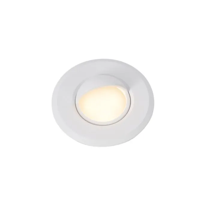 Set mit 5 modernen Bodeneinbaustrahlern weiß inkl. LED IP67 - Linsey