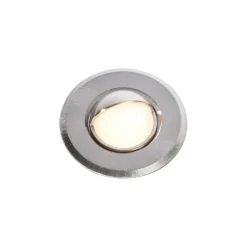 Set mit 5 modernen Bodeneinbaustrahlern Aluminium inkl. LED IP67 - Linsey