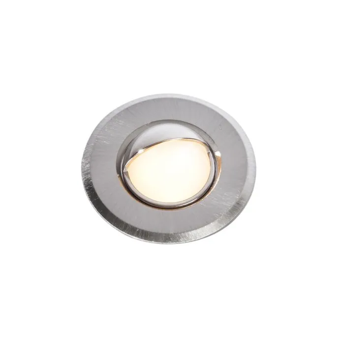 Set mit 5 modernen Bodeneinbaustrahlern Aluminium inkl. LED IP67 - Linsey