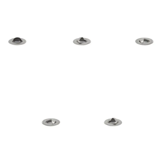 Set mit 5 modernen Bodeneinbaustrahlern Aluminium inkl. LED IP67 - Linsey