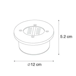 Set mit 5 modernen Bodenstrahlern aus Stahl IP44 Solar – Tiny