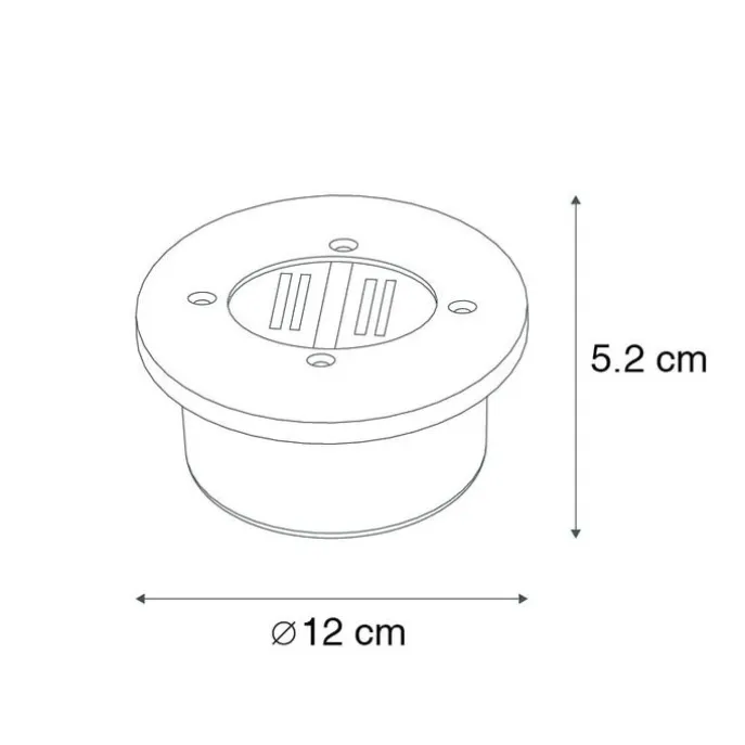 Set mit 5 modernen Bodenstrahlern aus Stahl IP44 Solar – Tiny