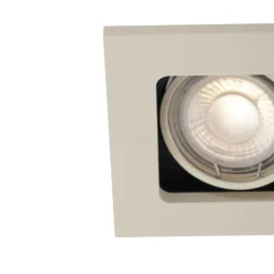 Set mit 6 modernen Einbaustrahlern Beige GU10 50mm Verstellbar 2-Lichter - Qure