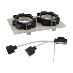 Set mit 6 modernen Einbaustrahlern Beige GU10 50mm Verstellbar 2-Lichter - Qure